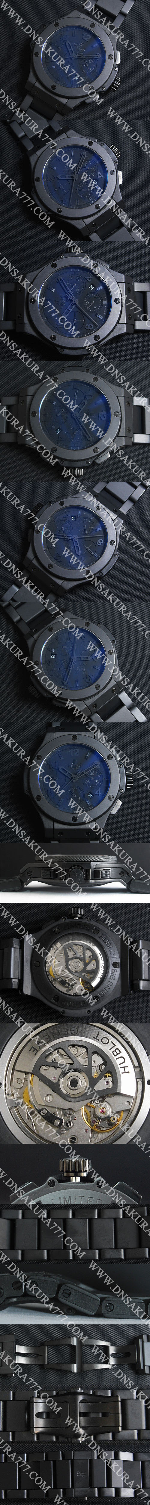 【お買得価格】HUBLOT BIG BANG オール ブラック II Asian 7750搭載 28800振動 自動巻き クロノグラフ カレンダー