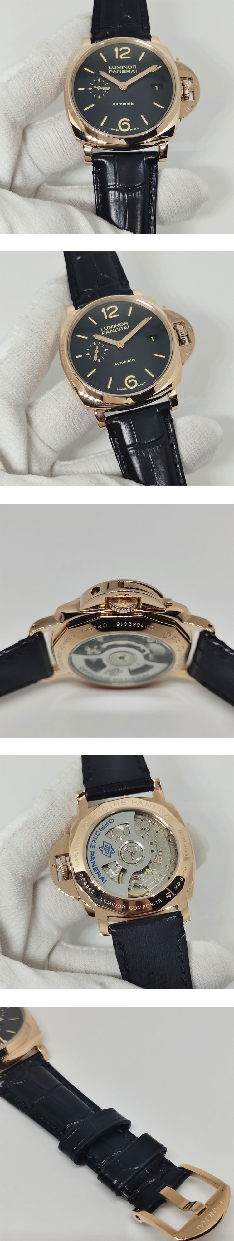 会員登録無料 パネライコピー時計 ルミノール ドゥエ 3デイズ オロロッソ PAM00908 ブラック 最安値新作掲載