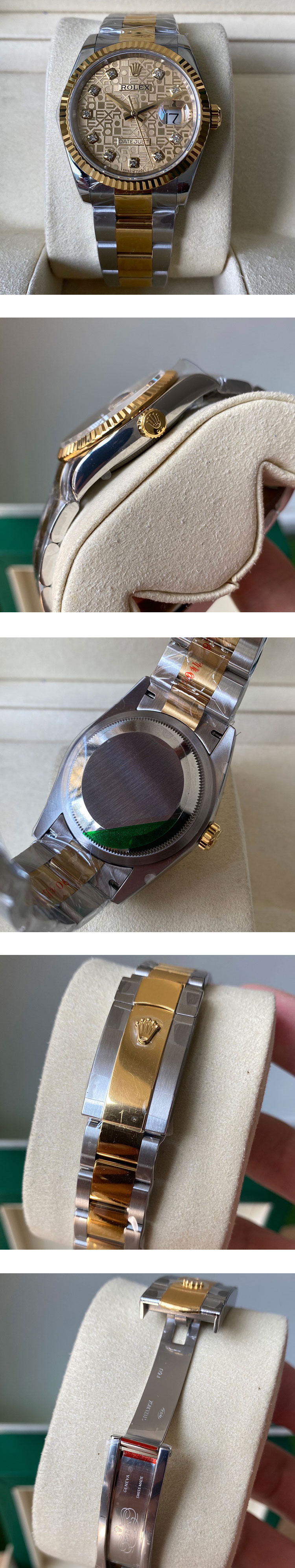 レプリカ旗艦店 ロレックスコピーM126233-0034 デイトジャスト 36mm シャンパン コンピューター 人気となる時計