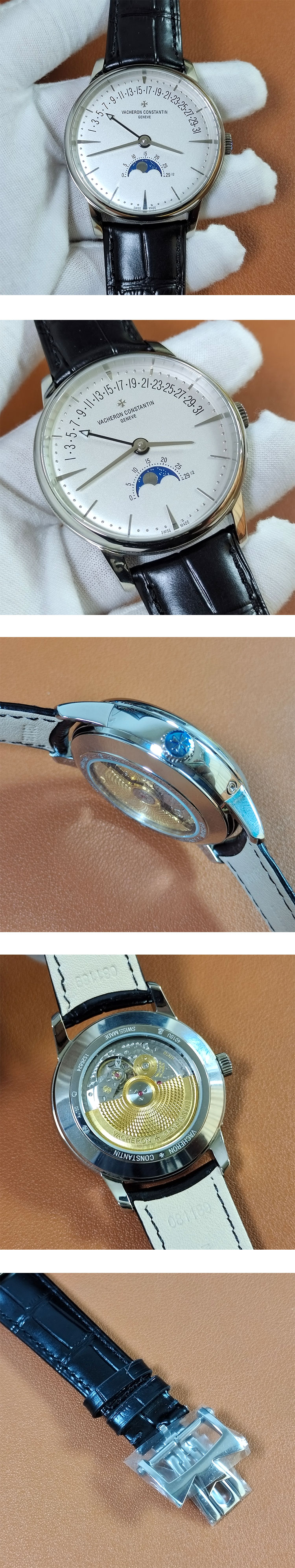メンズ腕時計 ヴァシュロン・コンスタンタンコピー ムーンフェイズ&レトログラード・デイト 4010U/000G-B330 ホワイト