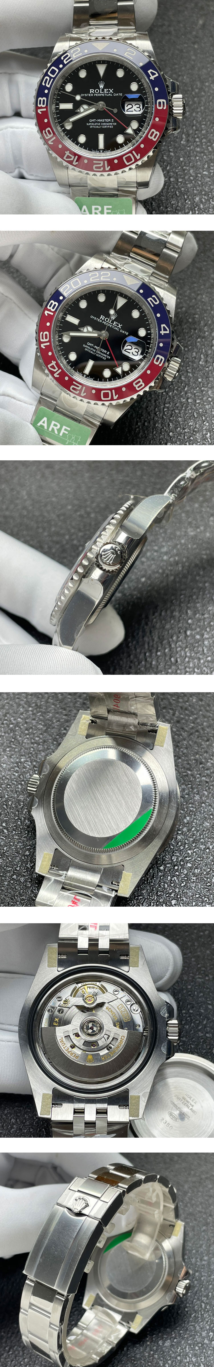 【池袋好評商品】ARF製ロレックスコピー126710BLRO GMTマスター Ⅱ ブラック 40mm 3285搭載！出品時追跡番号