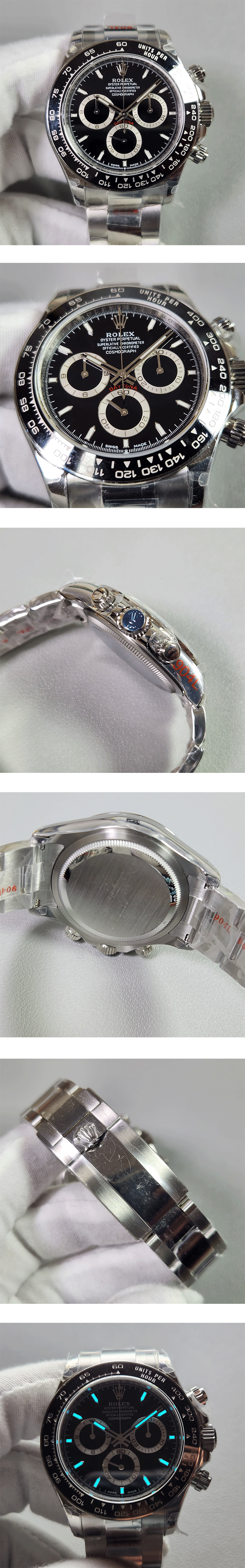 【GM製 ブラック】 ロレックスコピー M126500LN-0002 コスモグラフ デイトナ 40mm 4131搭載