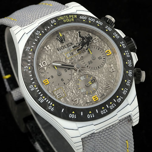 【DIWカスタマイズ】ロレックスコピー コスモグラフ デイトナ CARBON ROLEX DAYTONA Space Mission 4130搭載