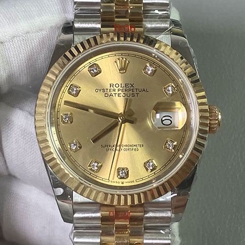 【砲金、メンズビジネス用時計】ロレックスコピーM126233-0017 デイトジャスト 36mm シャンパン  18K 高級腕時計ブランド