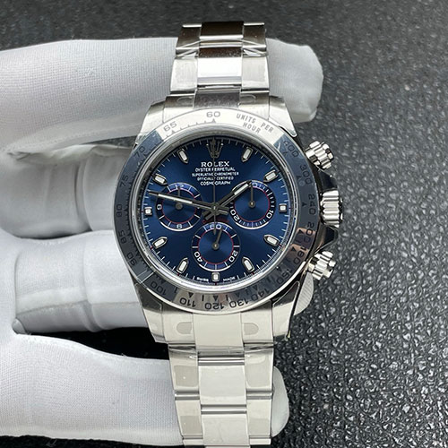 【VS工場 加重版】ロレックスコピー コスモグラフ デイト M116509-0071 ブルー 4130搭載