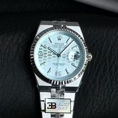 EB工場ロレックススーパーコピー時計 M127336-0001 ランドドゥエラー 40mm アイスブルー 加重版