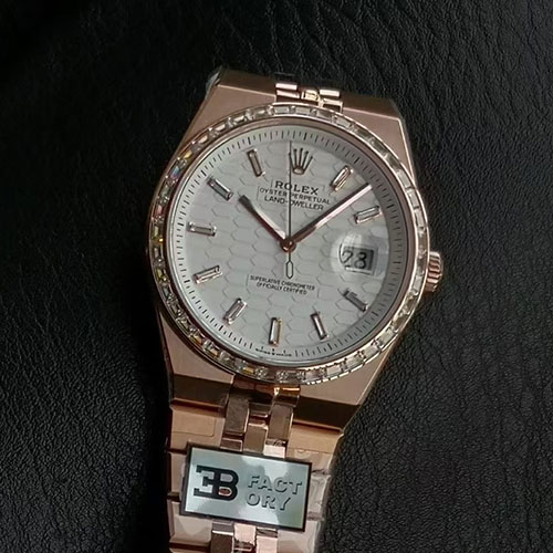 【EB工場 加重版】ロレックスコピー時計 127385TBR-0003 ランドドゥエラー 40mm シルバー