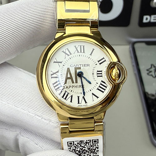 【AF製】カルティエコピー W69001Z2 バロン ブルー 28mm シルバー