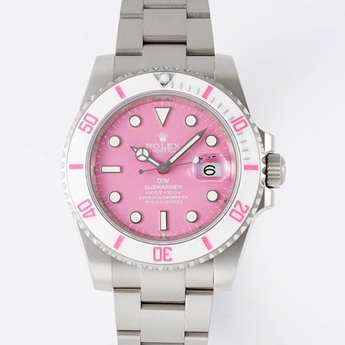 DIWのカスタム時計 ロレックス サブマリーナーコピー 40mm 3135ムーブFUCHSIA ピンク 安心の実績