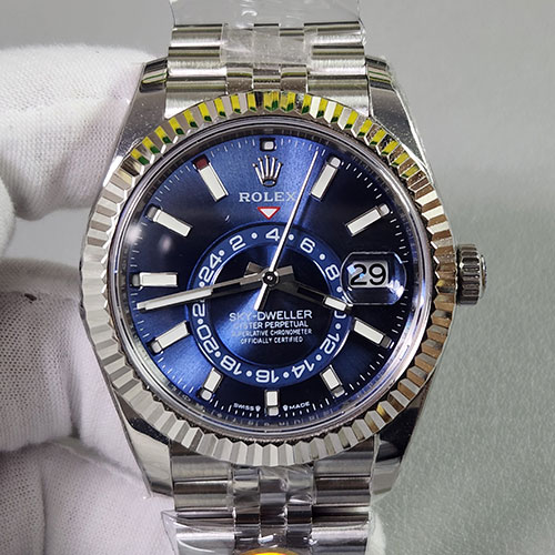 ZF製 ロレックススーパーコピー時計 スカイドゥエラー 336934 ブルー ジュビリーブレスレット 満足度最高