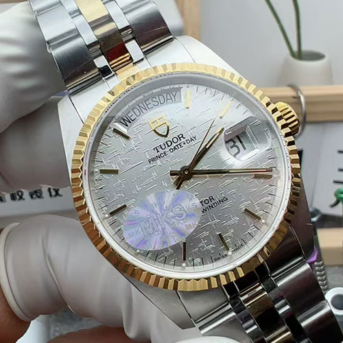 MKSメーカー製 チューダーコピー プリンス デイトデイ 76213 シルバーモザイク