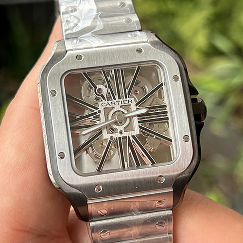 RF工場スーパーコピー時計 カルティエ サントス ドゥ スケルトンWHSA0027 ハイランク偽物時計
