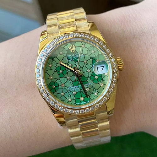 【GM製 グリーンフローラルモチーフ】M278288RBR-0038 デイトジャスト 31mm ロレックスコピー時計(レディース)