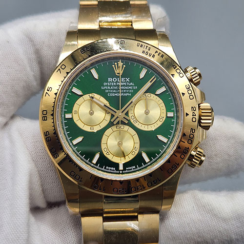【BDS工場·加重版 】ロレックスコピー 砲金コスモグラフデイトナ 126508-0008 グリーン＆ゴールド 4131搭載