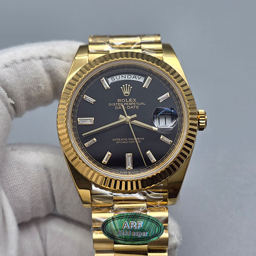 【加重版 重量200g】最強のロレックスコピーM228238-0004 デイデイト 40mm ブラック 3255搭載 ARF新品
