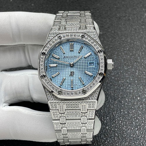 【OM製 】オーデマピゲコピー ロイヤル オーク セルフワインディング 15551ST.ZZ.1356ST.04 アイスブルー