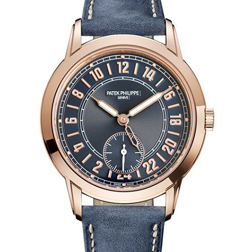 【TW製】パテックフィリップスーパーコピー時計 カラトラバ トラベルタイム Ref.5224R-001 ブルー文字盤