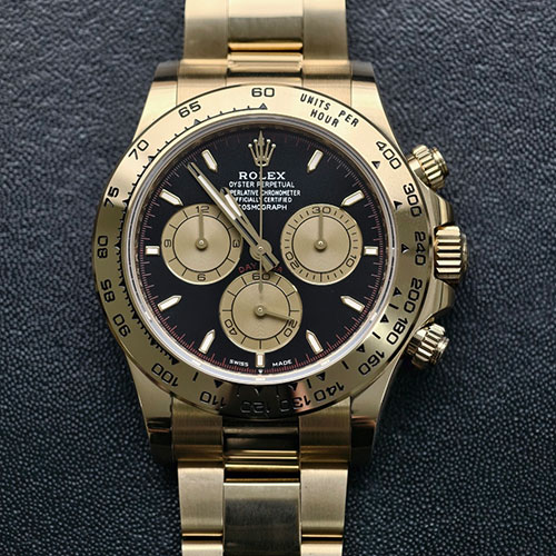 【BDS工場 加重版】ロレックスコピー コスモグラフデイトナ M126508-0002 ブラック＆ゴールド 4131搭載 砲金