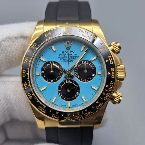 超人気 QF製加重版 ロレックスコピー デイトナ Ref.126518LN ターコイズブルー文字盤