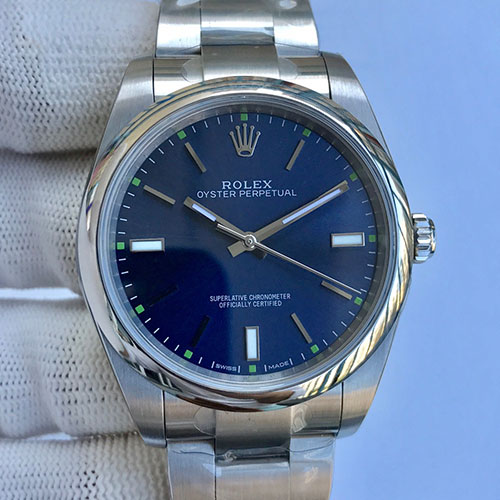 【TW製 実用性抜群】ロレックスコピー オイスターパーペチュアル 39mm 114300 ブルー