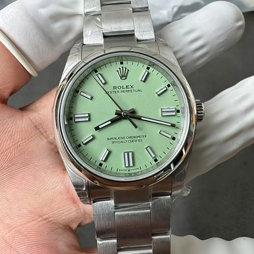 (VS製) ロレックスコピー M126000-0011 オイスターパーペチュアル ケース径36mm ピスタチオグリーン文字盤
