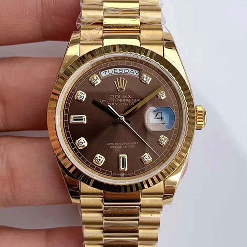 (GM工場) ロレックスコピー M128238-0022 デイデイト ケース径36mm ブラウン文字盤 ご自慢の品質