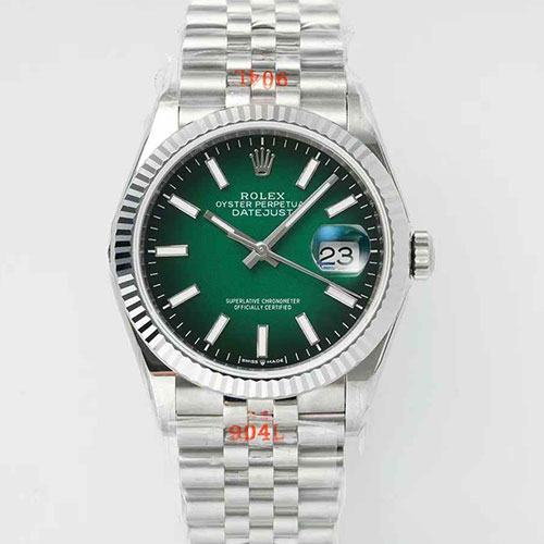 (TW製)デイトジャスト126234 スモークグリーン 36mm ロレックスコピー時計